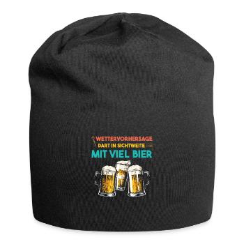 Darts Bier Darts Spieler Geschenk - Jersey-Beanie - Schwarz - Vorne