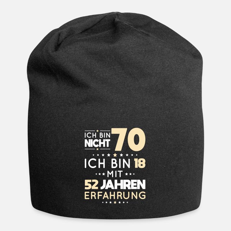 70. Geburtstag - Ich bin nicht 70 ich bin 18 - Jersey-Beanie - Schwarz