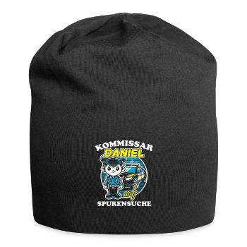 Kommissar Daniel Spurensuche - Jersey-Beanie - Schwarz - Vorne