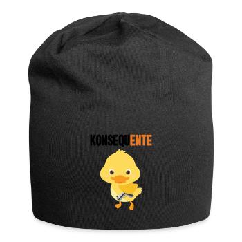 Lustig Ironie Ente Ente Sarkasmus Geschenk - Jersey-Beanie - Schwarz - Vorne