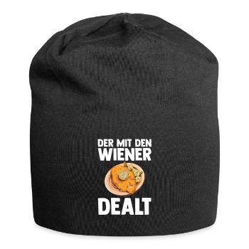 Schnitzel Wiener Wiener Schnitzel Geschenk - Jersey-Beanie - Schwarz - Vorne