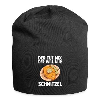 Schnitzel Wiener Wiener Geschenk - Jersey-Beanie - Schwarz - Vorne