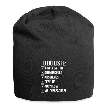 Abschluss Prüfung Schulabschluss Geschenk - Jersey-Beanie - Schwarz - Vorne
