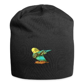 Perruche Perruche Perruche Oiseau Animal - Bonnet en jersey - noir - Devant