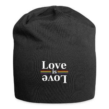 LOve is Love Rainbow Stripes - Jersey Beanie - black - Front