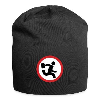 Nerd Herd Logo - Chuck - Jersey Beanie - black - Front