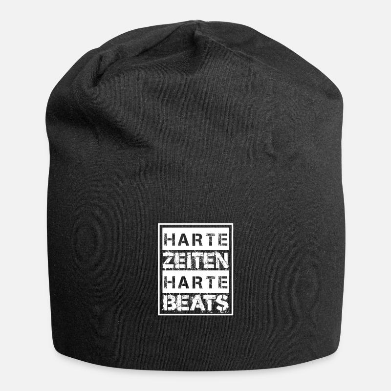 Harte Zeiten Harte Beats - Jersey-Beanie - Schwarz