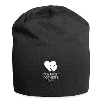 Proud mom first mother-bearer sayings gift - Jersey Beanie - black - Front