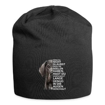 Deutsche Dogge Seele - Jersey-Beanie - Schwarz - Vorne