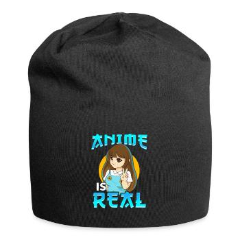 Anime Manga ist echt - Jersey-Beanie - Schwarz - Vorne