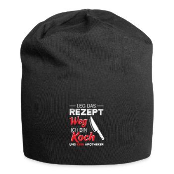Recipe Cook Pharmacist Funny saying Culinary art - Jersey Beanie - black - Front