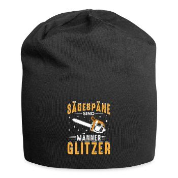 Sägespäne sind Männer Glitzer Holzfäller Spruch - Jersey-Beanie - Schwarz - Vorne