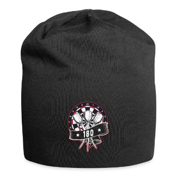 180 Dart Bullseye Dartspieler Dartpfeil Werfen - Jersey-Beanie - Schwarz - Vorne