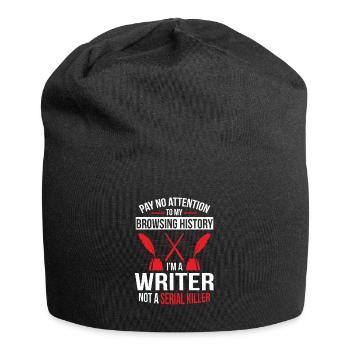 Schreiben Autor Verfasser Schreiber Schöpfer Roman - Jersey-Beanie - Schwarz - Vorne