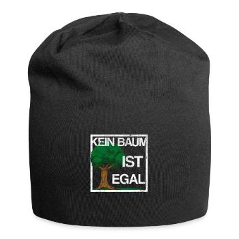 Kein Baum ist egal Klimawandel Umweltschutz Natur - Jersey-Beanie - Schwarz - Vorne
