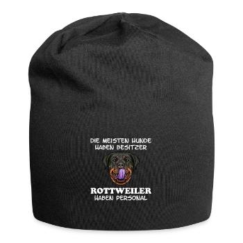 Besitzer Personal Rottweiler Hund - Jersey-Beanie - Schwarz - Vorne