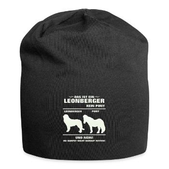 Leonberger Kein Pony Hunde Liebhaber Hunderasse - Jersey-Beanie - Schwarz - Vorne
