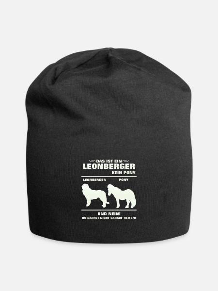 Leonberger Kein Pony Hunde Liebhaber Hunderasse - Jersey-Beanie - Schwarz