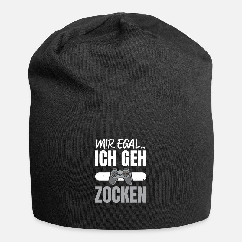 Gaming Zocker Geschenk Idee Zocken - Jersey-Beanie - Schwarz