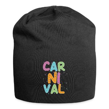 Fasching - Jersey-Beanie - Schwarz - Vorne