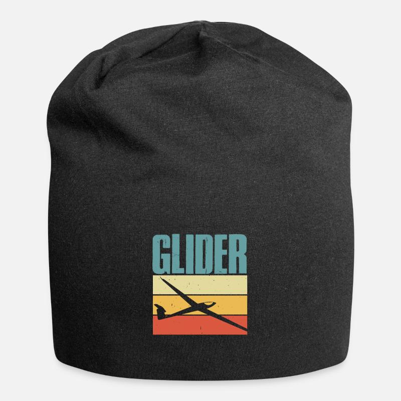 Segelflugzeug - Jersey-Beanie - Schwarz