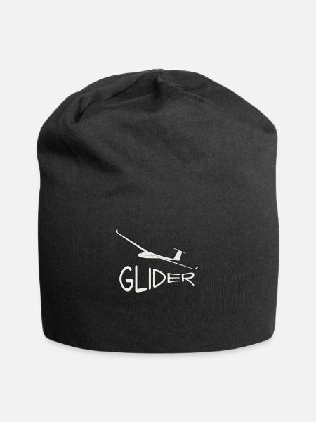 Segelflugzeug - Jersey-Beanie - Schwarz