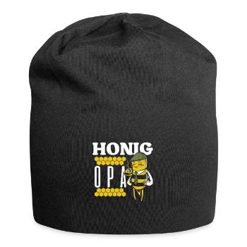 Bienen Opa Umwelt Schutz Imker Bienenflüsterer - Jersey-Beanie - Schwarz - Vorne