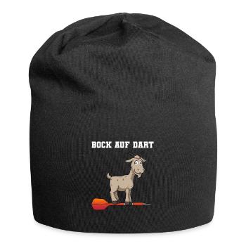 Bock auf Dart Dartpfeil Dartscheibe Dartspieler - Jersey-Beanie - Schwarz - Vorne