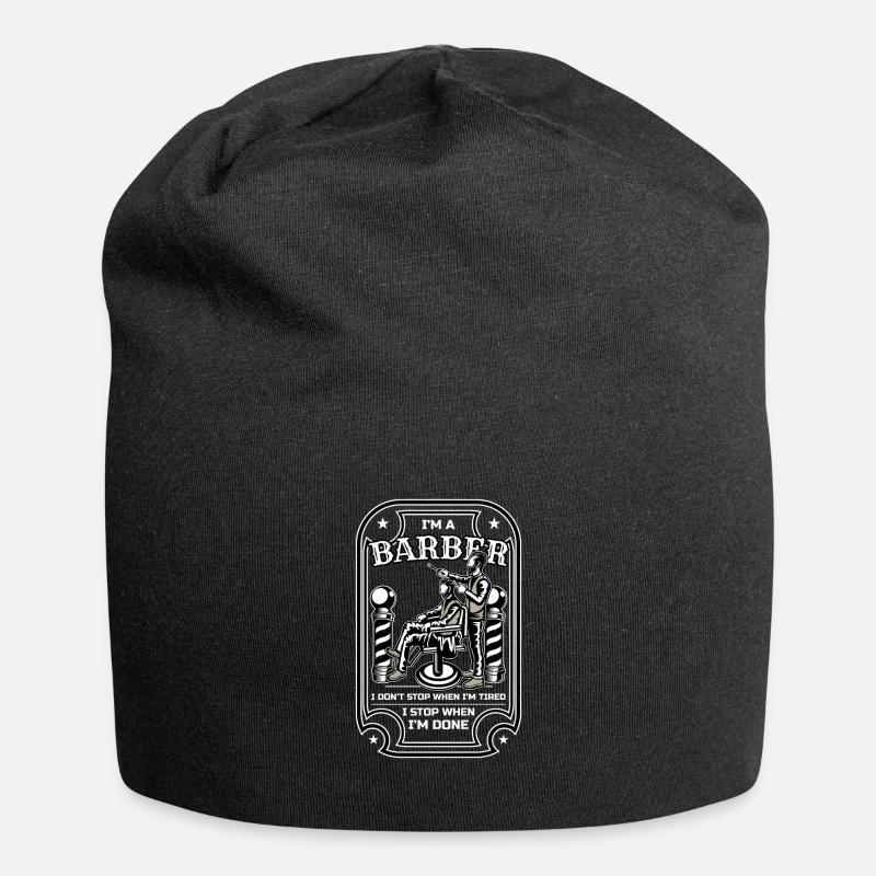 Barbier, coiffeur, coiffeur - Bonnet en jersey - noir