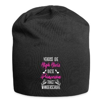 Vergiss High Heels Prinzessin Trägt Wanderung - Jersey-Beanie - Schwarz - Vorne