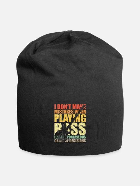 Bass Player Gift I DON’T MAKE MISTAKES WHEN PLAY - Bonnet en jersey - noir