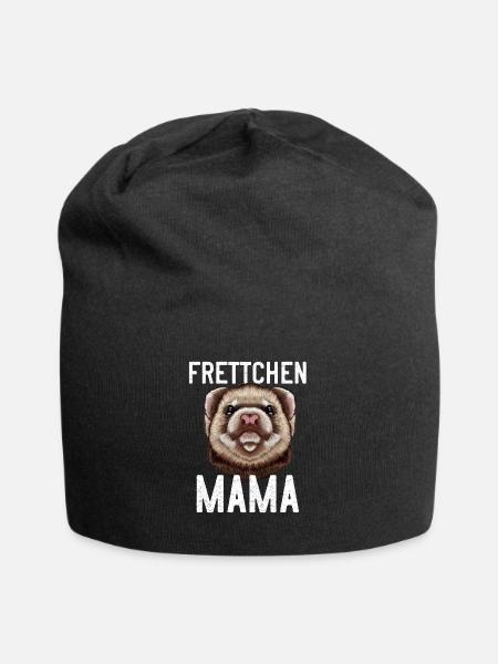 Frettchen Mama - Jersey-Beanie - Schwarz