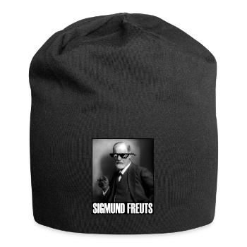 Sigmund Freuts | Meme | Lustig | Philosophie | Fre - Jersey-Beanie - Schwarz - Vorne