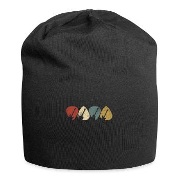 Guitar plectrum guitarist music lover guitar - Jersey Beanie - black - Front