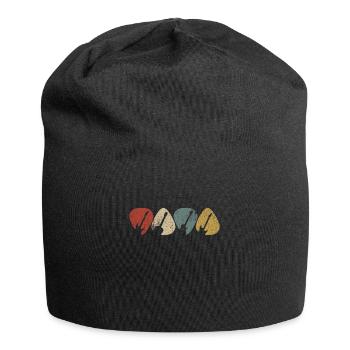 Guitar plectrum guitarist music lover guitar - Jersey Beanie - black - Front