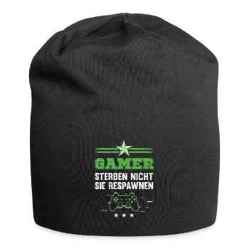 Gamer Sterben Nicht Sie Respawnen Gaming Zocker - Jersey-Beanie - Schwarz - Vorne