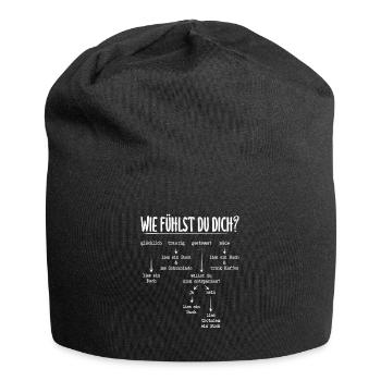 Wie Fühlst Du Dich? Buch Bücherwurm Bücher Lesen - Jersey-Beanie - Schwarz - Vorne