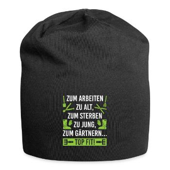 Gärtner Hobbygärtner Rentner Garten Geschenk - Jersey-Beanie - Schwarz - Vorne