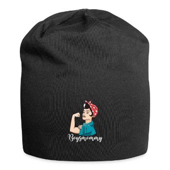 Boysmommy garçon maman mère fils fils cadeau - Bonnet en jersey - noir - Devant