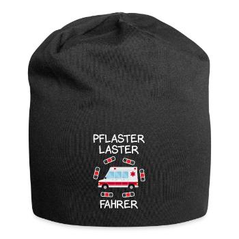 Pflaster Laster Fahrer Sanitäter Notarzt Rettungsd - Jersey-Beanie - Schwarz - Vorne