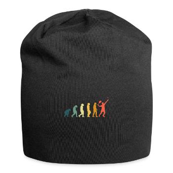 Tennisspieler Evolution Tennis Trainer Tenniscoach - Jersey-Beanie - Schwarz - Vorne