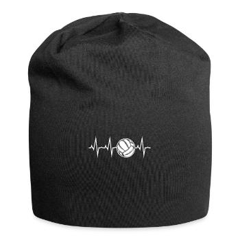 Volley- battement de coeur volley- joueur de volley- - Bonnet en jersey - noir - Devant
