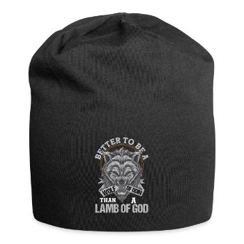 Wikinger Wölfe Odin Walhalla Wolf Skandinavien - Jersey-Beanie - Schwarz - Vorne