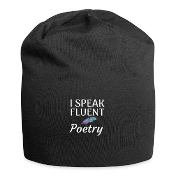 Cadeau de poésie | Amateurs de poésie Poème Poèt - Bonnet en jersey - noir - Devant