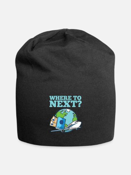 Globetrotter Weltreisender Weltenbummler Humor - Jersey-Beanie - Schwarz