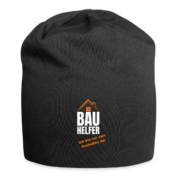 Bauhelfer Ich Bin Nur Zum Aushelfen Da! Traumhaus - Jersey-Beanie - Schwarz - Vorne