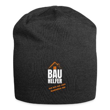 Bauhelfer Ich Bin Nur Zum Aushelfen Da! Traumhaus - Jersey-Beanie - Anthrazit - Vorne