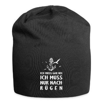 Ostsee Ich Muss Garnix Ich Muss Nur Nach Rügen Ank - Jersey-Beanie - Schwarz - Vorne