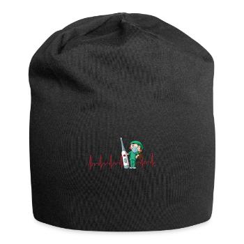 Infirmière infirmière ECG - Bonnet en jersey - noir - Devant