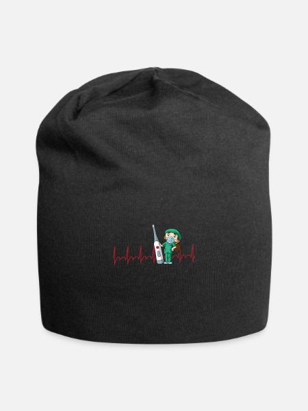 Infirmière infirmière ECG - Bonnet en jersey - noir